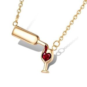 Gold wine necklace